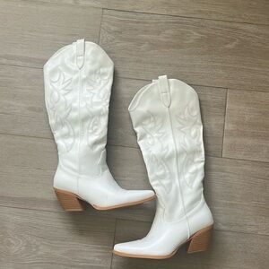 White cowboy boots